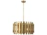 Greenwich 6-Light Natural Brass Drum Pendant