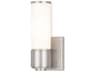 Weston 1-Light Brushed Nickel Glass Wall Sconce