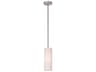 Meridian 1-Light Brushed Nickel Cylinder Mini Pendant
