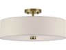 Monroe 4-Light Antique Brass Drum Semi Flush Mount