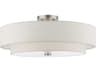 Meridian 5-Light Brushed Nickel Drum Semi Flush Mount