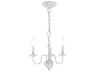 Windsor 3-Light Antique White Candelabra Chandelier