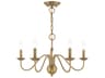 Windsor 5-Light Antique Brass Candelabra Chandelier