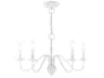 Windsor 5-Light Antique White Candelabra Chandelier