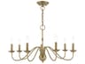 Windsor 7-Light Antique Brass Candelabra Chandelier