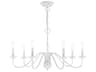 Windsor 7-Light Antique White Candelabra Chandelier