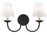Mendham 2-Light Black Wall Sconce
