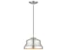 Endicott 1-Light Brushed Nickel Bell Mini Pendant