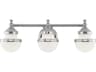 Oldwick 3-Light Polished Chrome Glass Vanity Light