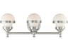 Oldwick 3-Light Brushed Nickel Glass Vanity Light