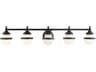 Oldwick 5-Light Black Glass Vanity Light