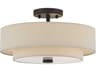 Bellingham 3-Light Bronze Linear Semi Flush Mount