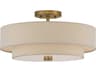 Bellingham 4-Light Antique Gold Leaf Linear Semi Flush Mount