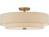 Bellingham 5-Light Antique Gold Leaf Drum Semi Flush Mount