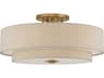 Bellingham 6-Light Antique Gold Leaf Drum Semi Flush Mount