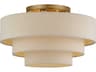 Bellingham 4-Light Antique Gold Leaf Drum Semi Flush Mount