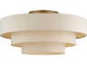 Bellingham 5-Light Antique Gold Leaf Drum Semi Flush Mount