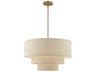 Bellingham 4-Light Antique Gold Leaf Tiered Pendant