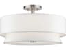 Fontana 4-Light Brushed Nickel Drum Semi Flush Mount