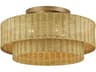 Weavington 4-Light Antique Gold Leaf Drum Semi Flush Mount