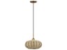 Summervine 1-Light Antique Gold Leaf Drum Mini Pendant