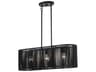 Acordia 3-Light Black Drum Island Pendant