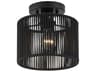 Acordia 1-Light Black Round Semi Flush Mount