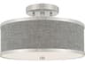 Park Ridge 2-Light Brushed Nickel Drum Semi Flush Mount