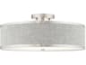 Park Ridge 3-Light Brushed Nickel Drum Semi Flush Mount