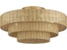 Weavington 5-Light Antique Gold Leaf Drum Semi Flush Mount