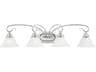 Coronado 4-Light Polished Chrome White Glass Vanity Light