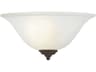 Coronado 1-Light Bronze White Glass Wall Sconce