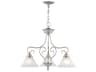Coronado 3-Light Brushed Nickel White Glass Bell Chandelier
