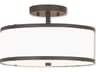 Park Ridge 2-Light Bronze Drum Semi Flush Mount