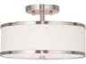 Park Ridge 2-Light Brushed Nickel Drum Semi Flush Mount