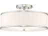 Park Ridge 3-Light Brushed Nickel Drum Semi Flush Mount