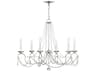 Pennington 6-Light Brushed Nickel Crystal Candelabra Chandelier