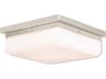 Allure 3-Light Polished Nickel White Glass Flush Mount
