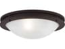 Ariel 3-Light Bronze Glass Bowl Flush Mount