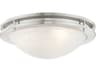 Ariel 3-Light Brushed Nickel Glass Bowl Flush Mount