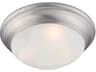 Omega 3-Light Brushed Nickel Glass Bowl Flush Mount