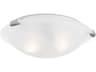 Oasis 2-Light Brushed Nickel Glass Bowl Flush Mount