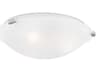 Oasis 3-Light Brushed Nickel Glass Flush Mount
