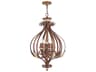Villa Verona 6-Light Bronze Aged Gold Leaf Candelabra Chandelier