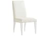 Avondale Maple Wood White Upholstered Side Dining Chair