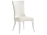 Avondale Maple Wood White Upholstered Side Dining Chair