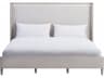 Atelier Beige Rubberwood Upholstered Queen Panel Bed