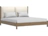 Atelier Natural Rubberwood Upholstered King Panel Bed