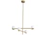 Nebula 4-Light Brass Geometric Chandelier