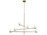 Nebula 6-Light Brass Geometric Chandelier